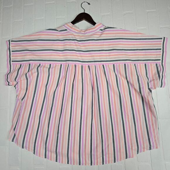 Universal Thread Striped Split Neckline Blouse 4X - Picture 3 of 5